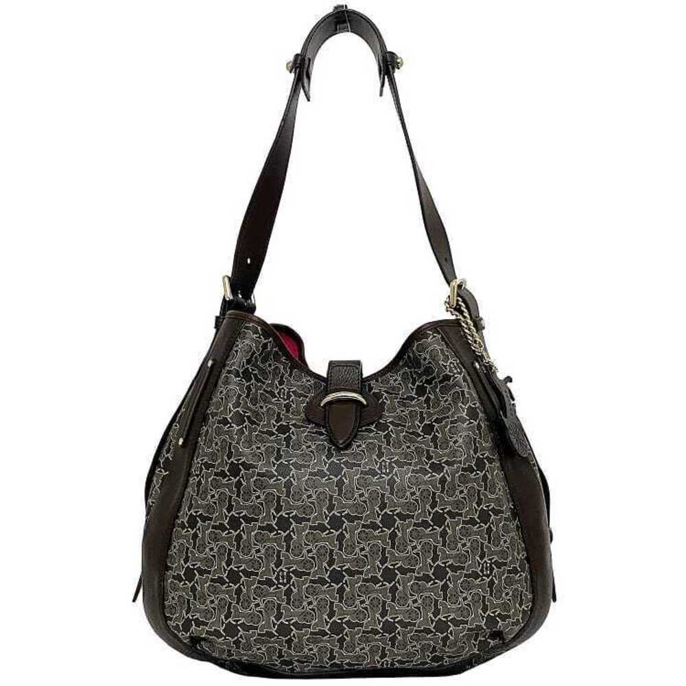 Celine Shoulder Bag Brown Black Gray Sulky Tote Shoulder Carriage Adjustable